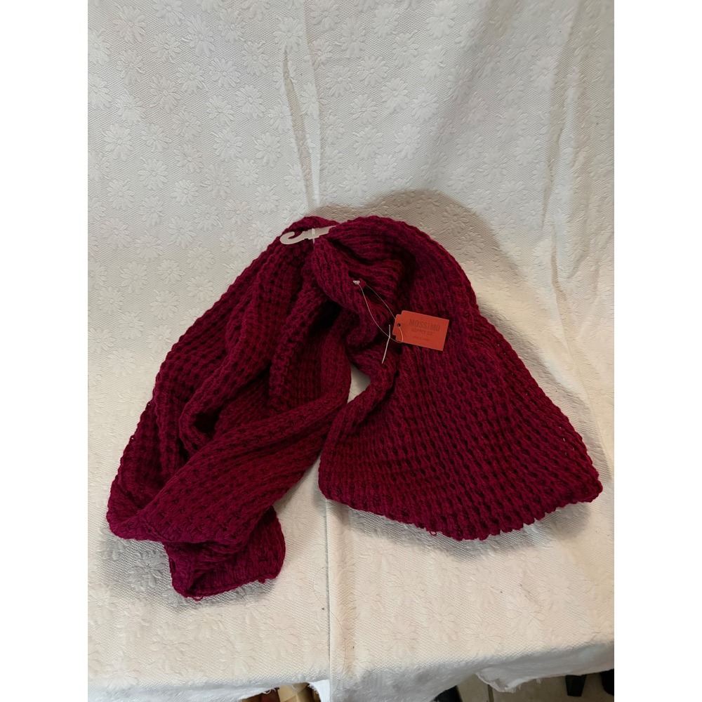 Mossimo SupplyCo Cozy GoblincoreWhimsical Indie Burgundy Knit Infinity Scarf NWT